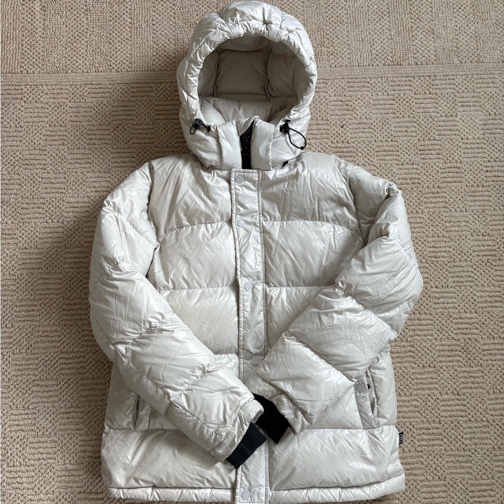 Aritzia White Puffer Jacket